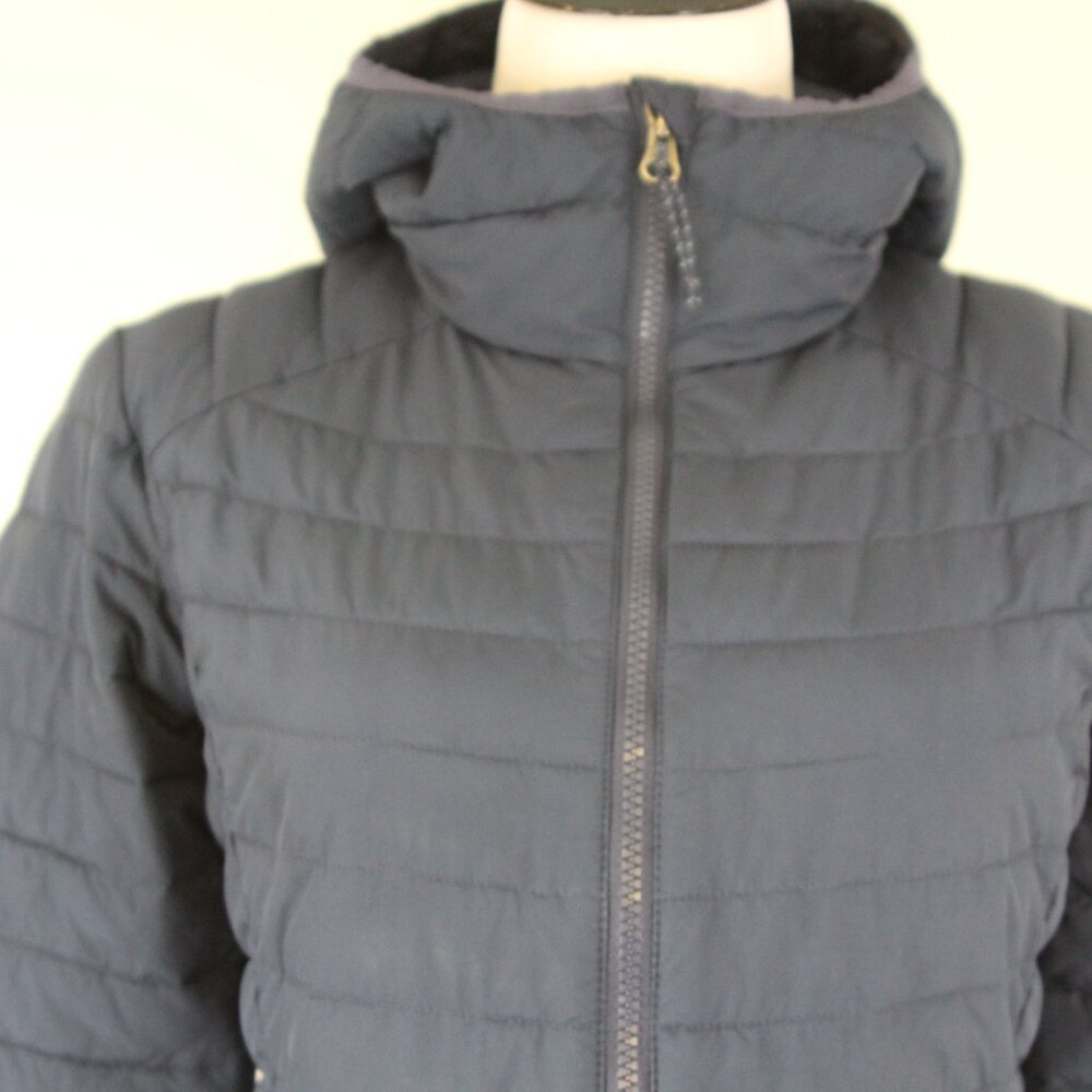 Columbia Women’s Omni-Heat Long Hooded Puffer‎ Jacket — Navy — Size Small - Picture 3 of 13
